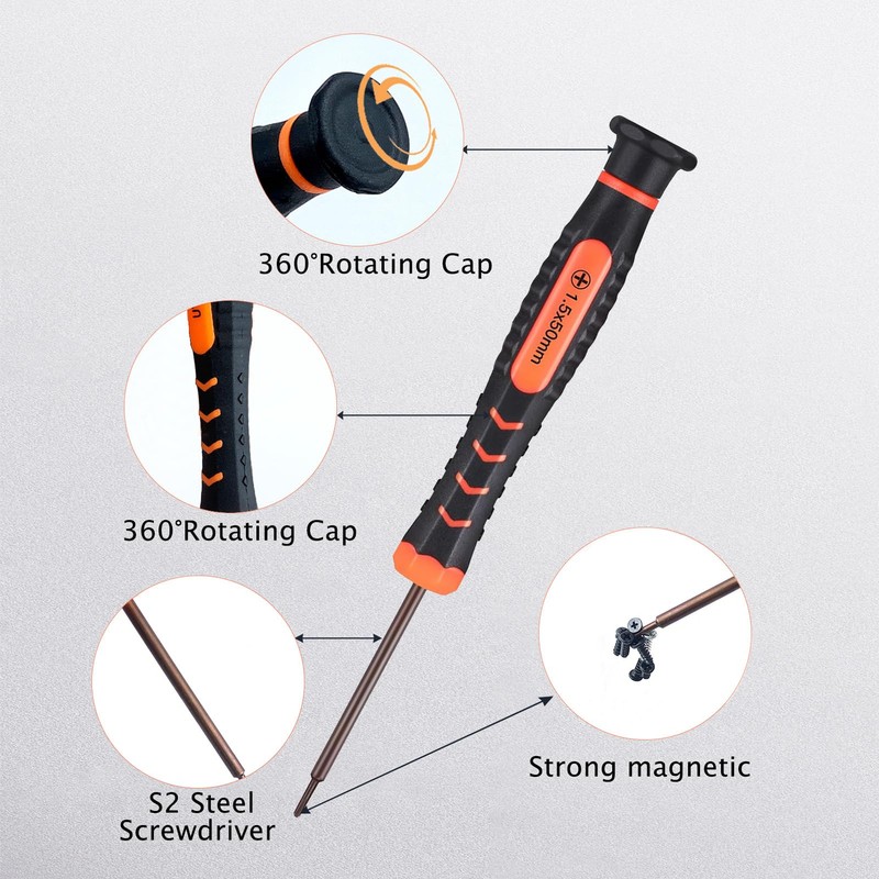 Precision Screwdriver Set for Switch,Y00,Ph000,Y2.0 Tri-Point Screwdriver, Spudger,Tweezers, Cleaning Brush