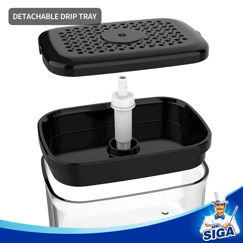 MR.SIGA Dish Soap Dispenser for Kitchen,2 in 1 Premium Soap
