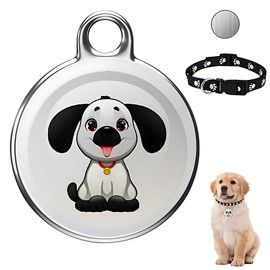 NAVESO Mini GPS Tracker for Cats and Dogs, Pet Tracker with Dog Collar, Cat Tracker, Real-time Location Tracking, IP65 Waterproof, No Monthly Fees