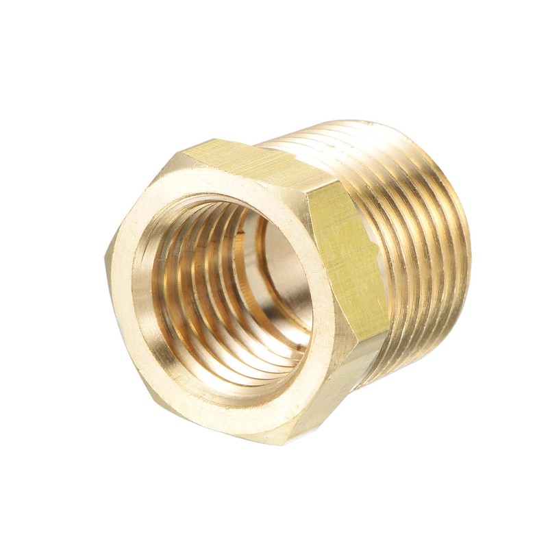 sourcing map Brass Pipe Fitting Reducer Adapter 3/8" NPT Male