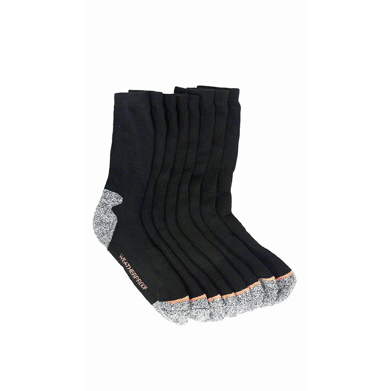 Weatherproof Premium Wool Blend Socks 4 Pair (Black), 6-12