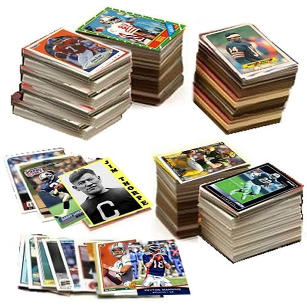 600 Football Cards Including Rookies, Many Stars, & Hall-of-famers. Ships in New White Box Perfect for Gift Giving. Includes an Unopened Pack of Vintage Football Cards That Is At Least 25 Years Old!