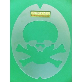 Racquet Art Creative Tennis Racquet Stencil - Skull N Crossbones