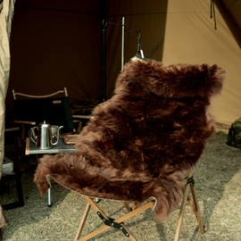 SWAG GEAR Faux Shearling Rug, Shearling Mat, Fluffy, Soft, Artificial Wool Mat, Long Hair, Rug, 23.6 x 47.2 inches (60 x 120 cm), Comfortable for Outdoor Activities!