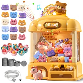 ROHSCE Mini Claw Machine for Kids, Arcade Game Toy for Ages 8-13, Candy Vending Toys for Girls and Boys, Electronic Claw Game Machine for Party with Lights Sound, Christmas Birthday Gifts for Ages 4+