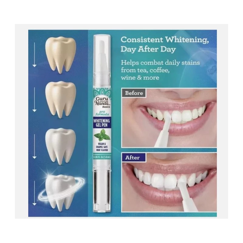 Gurunanda Basics Pro Formula Whitening Gel Pen, 2 ct.