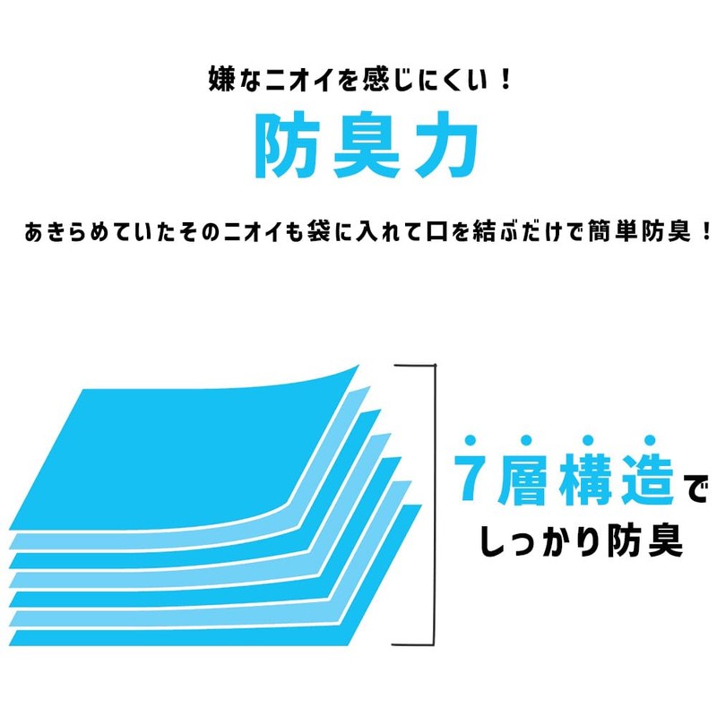 アイリスオーヤマ 生ごみ用防臭袋 Lサイズ 90枚入り 防臭 生ごみ おむつ ペット ホワイト 7層構造