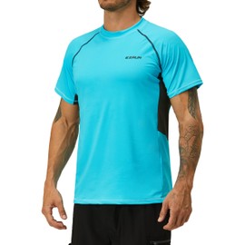 Camisetas de natación para hombre, con protección solar UV 50+, de secado rápido, para playa, pesca, agua