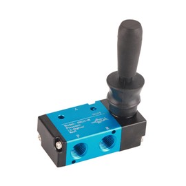 QANYEGN Two Way Manual Lever Valve, Pneumatic Control Switch, Manual Control Pneumatic Solenoid Valve, 3 Way Pneumatic Pneumatic Valve for Control Flows (1/4in)