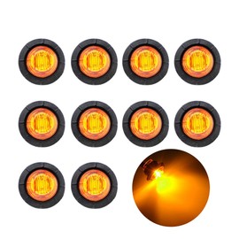 10 Pcs TMH 3/4 Inch Mount Amber LED Clearance Marker lights side marker lights led marker lights led trailer marker lights trailer marker light