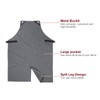 sourcing map No-Tie Twill Apron 90x66cm Split-Leg Leather Reinforcement Adjustable