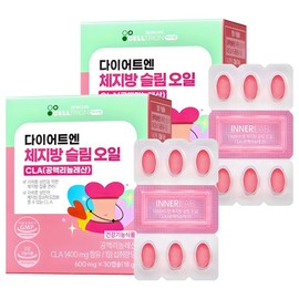 Inner Lab Diet Body Fat Slim Oil CLA, 30 tablets, 2 pieces / 이너랩 다이어트엔 체지방 슬림 오일 CLA, 30정, 2개