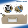 Silscvtt Beige Sun Visor Driver Side with Mirror and Light