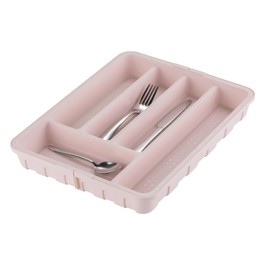 Minky Cutlery Drawer Organiser, Extendable Cutlery Sorter, Kitchen Storage & Organisation, Utensil Holder, Kitchen Accessories, Cutlery Trays, Kitchen Tools & Gadgets, UK Made (Dusty Pink)