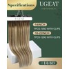 Ugeat Ombre Clip In Hair Extensions Dark Brown Mix Medium