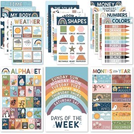 PreK Early Learning Kit: Boho 16 Poster Pack
