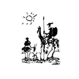 Spiffing Prints Pablo Picasso - Don Quixote - Small - Semi Gloss - Framed