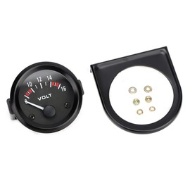 Qiilu Car Universal 12 V Voltmeter 52 mm/2 in Voltage Meter Gauge 8-16 V BX100007