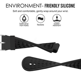 MoKo Watch Band Compatible with Garmin Forerunner 235, Soft Silicone Replacement Watch Band fit Garmin Forerunner 235/235 Lite/220/230/620/630/735XT/A