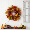 Nearly Natural 24in. Autumn Maple Leaf and Berries Fall Artificial