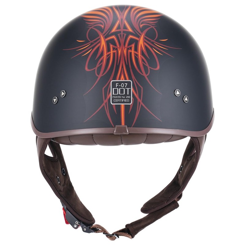 JQF Gear Retro Motorcycle Helmets for Men Women Open Face