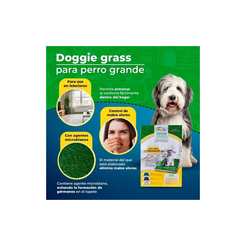 Tapete Entrenador Doggie Grass 3 Capas Grande Para Perro