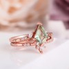 LAZLUVU Engagement Rings Rose Gold Wedding Rings with Cubic Zirconia