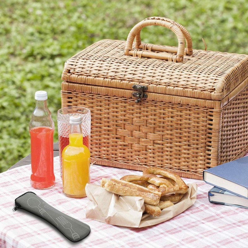 DynkoNA 6-Piece Camping Utensils Set for 2, Stainless Steel Cutlery