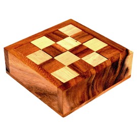Double Chess Puzzle Packing Puzzle as Chess Field on 2 Levels Wooden Puzzle Knobelspiel Knobel Box, Patience Game Laying Puzzle, IQ Puzzle, Brain Teaser Puzzle, Pentominoes