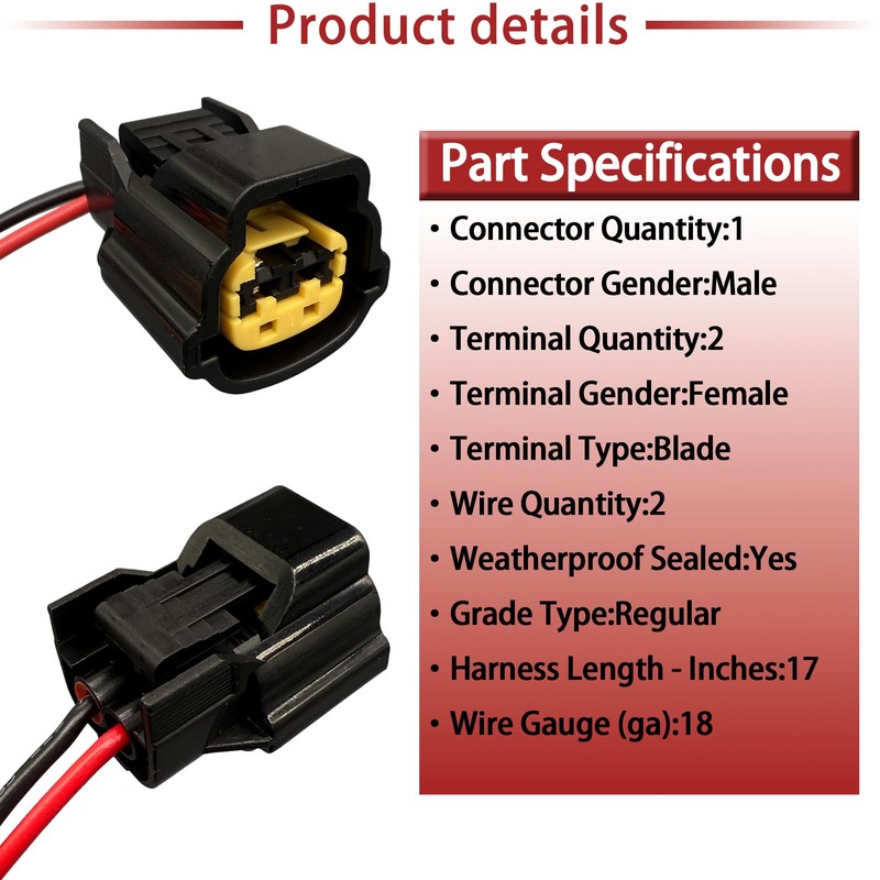 Engine Coolant Temperature Sensor 22630JA10A with 17" Wiring Harness PT2889