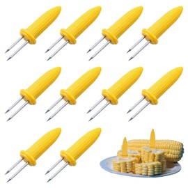 LINGJIA Pack of 30 corn on the cob skewers, corn on the cob holder, BBQ corn holder, potato peeling fork, baking fork, double fork corn on the cob, fruit fork, grill holder, for barbecues, parties