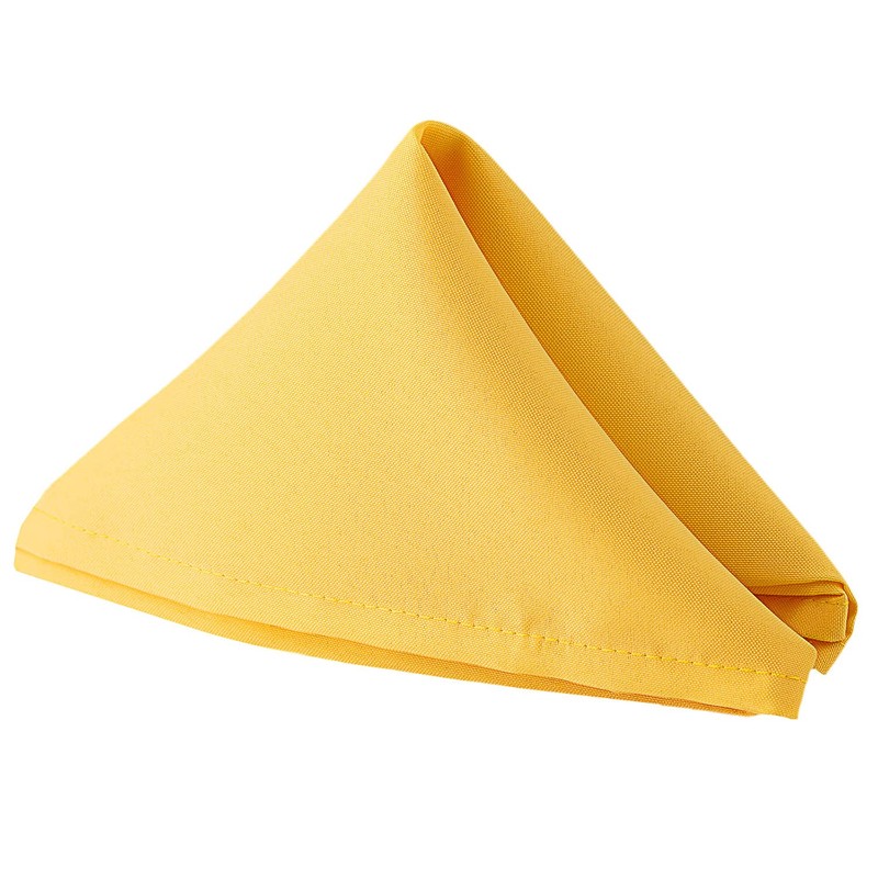 WedDecor 20 Inch Sunshine Yellow Cotton Polyester Table Napkin for