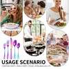Knifes Forks Spoons Rainbow Silverware Set for 4，20-Piece Stainless Steel