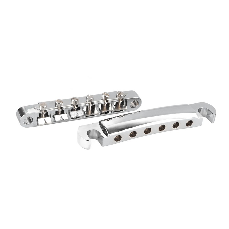 Vintage Guitar Bridge Set Stop Bar Tailpiece 6 Strings Electric