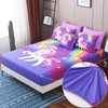 JQinHome Unicorn Full Bedding Sets for Girls Kids,8 Piece Bed