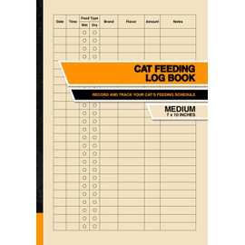  Cat Feeding Log Book: Record and Track Your Cat's Feeding Schedule | Medium