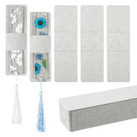 50Pcs Resin Bookmark Holder, Bookmark Party Favor Kraft Bookmark Covers for Bookmark Wrapping Small Business Packaging (White)