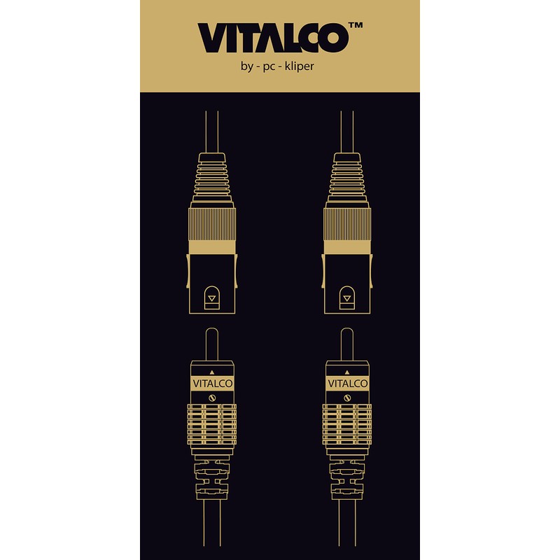 VITALCO 2x XLR Male to 2x RCA Stereo Cable 5