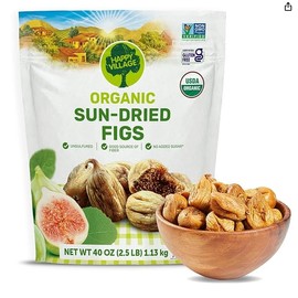 Organic Turkish Dried Figs – No Sugar Added, Unsweetened, Unsulfured, Non-GMO, Vegan, Kosher, Sun-Dried, 40 oz Resealable Pack