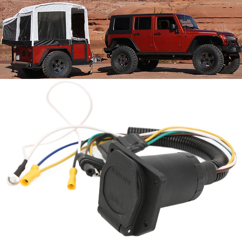 Trailer Wiring Adapter 4 Way to 7 Way Round Trailer