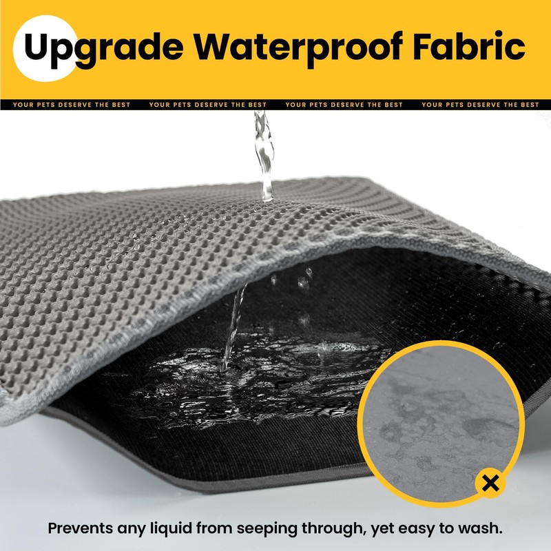 Cat Litter Mat New Size 23.6"x14.6" for Small Spaces, Upgrade