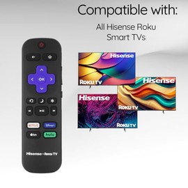Hisense - Mando a distancia OEM (RC-AFIR) HU-RCRUS-23 para televisores Hisense selectos - Negro