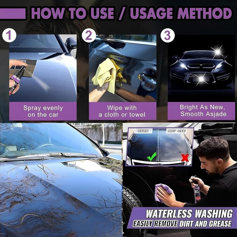 3Pcs Car Coating Spray, High Protection 3 in 1 Spray,