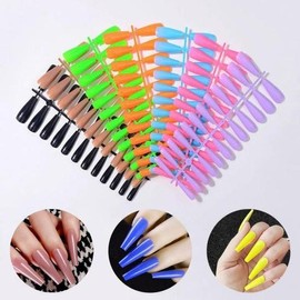 Other brands Nail Art Supplies, Nail Art, Nail Extensions, Color, Mallang Coffin Long Tips, 33 Types, 24-Piece Set - Nail Tip Coffin Long 1169-Y88 / 네일아트재료 네일아트 네일연장 컬러 말랑 코핀롱팁 33종 24p세트 - 네일팁코핀롱1169-Y88