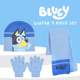 BlueY Boy's Hat, Scarf and Gloves Winter Set Hat, Scarf and Gloves, Winter Accessories for Kids, Gift for Boys, lightblue