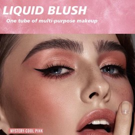 Matte Cream Blush For Cheeks, Liquid Blush Face Makeup, Natural-Looking Matte Finish Face Makeup, Natural Long Lasting Face Cream Blush Makeup, Blendable Face Blush (101#LOVE)