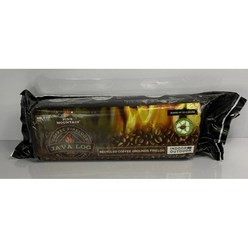 Pine Mountain Java Log Coffee Grounds Firelogs 4 Count Eco