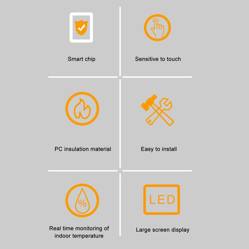 Smart Electric Floor Heating Thermostat 16A AC85V‑250V Home Thermostat, Easy