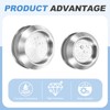 PATIKIL Round Sliding Glass Door Handle, 2 Pack 304 Stainless