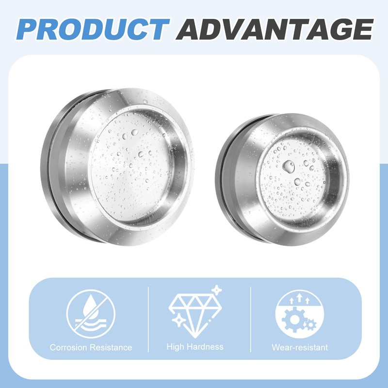 PATIKIL Round Sliding Glass Door Handle, 2 Pack 304 Stainless